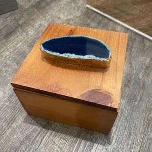 Box for jewelry with stone